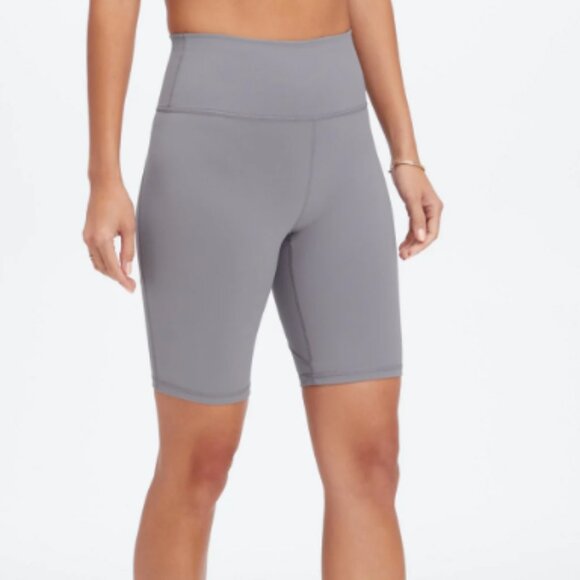 Fabletics Define PowerHold High Waisted Shorts S Green 9'' Inseam Inner Pocket - Picture 7 of 7